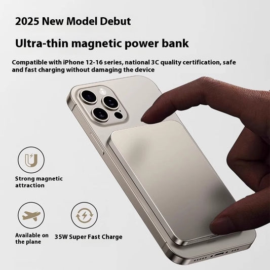 FrostVolt Magnetic Wireless Power Bank – Slim Fast Charging Portable Charger