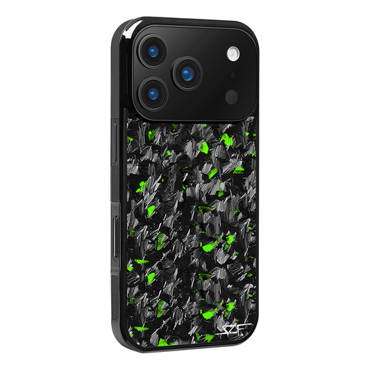 iPhone | Green Flake Real Forged Carbon Fiber Phone Case | CLASSIC Series