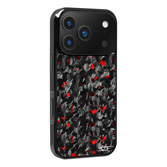 iPhone | Red Flake Real Forged Carbon Fiber Phone Case | CLASSIC Series